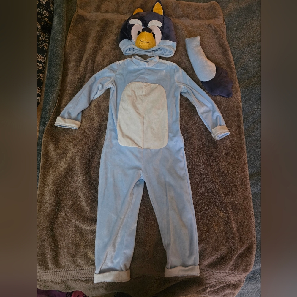 Spirit Bluey Costume  Including Jumpsuit, Hood And Tail Size 2T